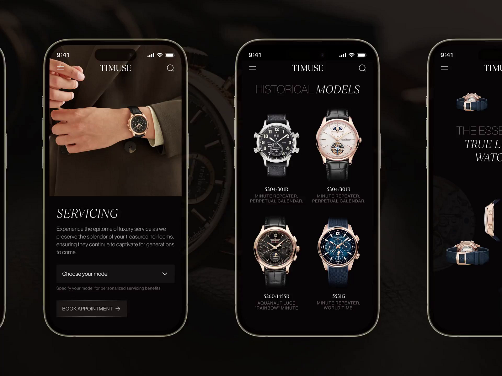 Luxury watch brand website mobile experience design by Musemind on Dribbble