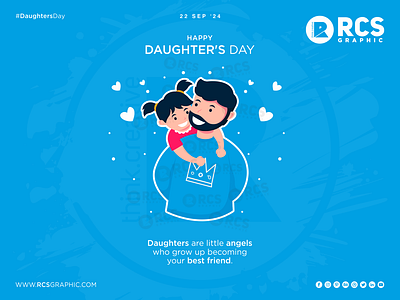 𝗛𝗮𝗽𝗽𝘆 𝗗𝗮𝘂𝗴𝗵𝘁𝗲𝗿𝘀’ 𝗗𝗮𝘆! 🌸 creative ads daughters day graphic design