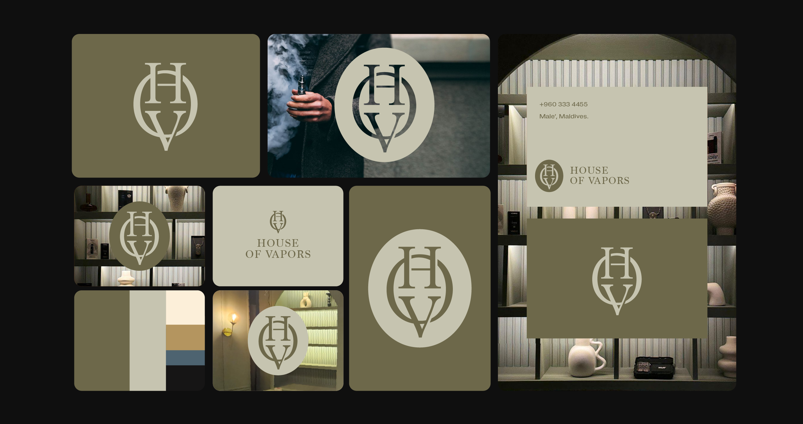 House of Vapors Branding branding graphic design logo monogram