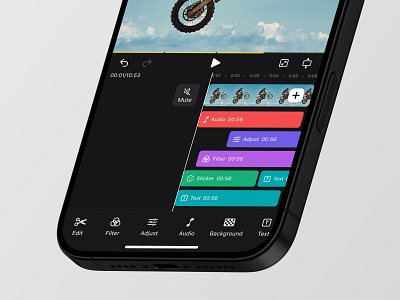 Video Editor Mobile App Concept app application audio concept dashboard design edit editor figma film human imovie interface movie panel platform tool ui video videos