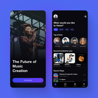 Music App appuidesign ui uiburhan uidesigner uiinspiration uiinspirations uitrends uiuxdesign uiuxdesigner uiuxsupply uiuxzone userinterface uxdesign uxdesigner uxresearch uxui uxuidesign