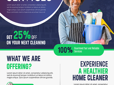 Cleaning Service Flyer branding design graphic design typography ui