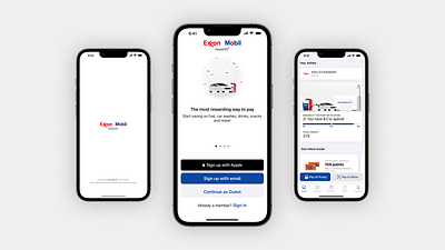 Exxon Mobil Rewards+ – Mobile App android design system ios mobile design prototyping ui ux