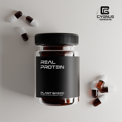 3D Supplement Bottle Design 3d animation branding