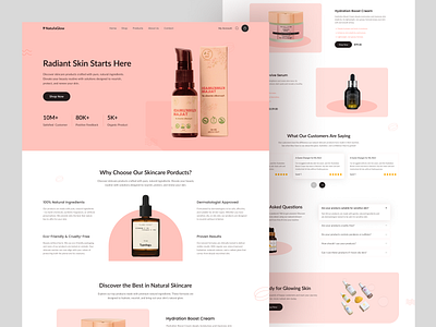 E-commerce landing page beauty product landing page clean e commerce ecommerce ecommerce landing page ecommerce webiste landing page minimal shop shopify templete shopify website skincare landing page skincare website web design website