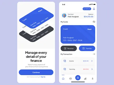 Finance app ux ui mobile design bank finance manage mobile app money wallet