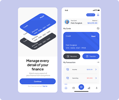 Finance app ux ui mobile design bank finance manage mobile app money wallet