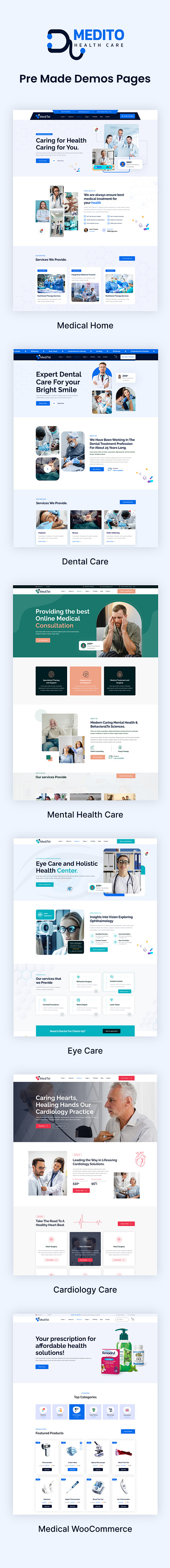 Medito – Health & Medical WooCommerce HTML5 Template clinic dentist doctor doctorbooking health healthcare hospital html medical medicalappointment medicaltemplate medicalwoocommerce pharmacy template ui