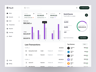 Payment Dashboard dashboard home screen payment paymentdashboard ui ux