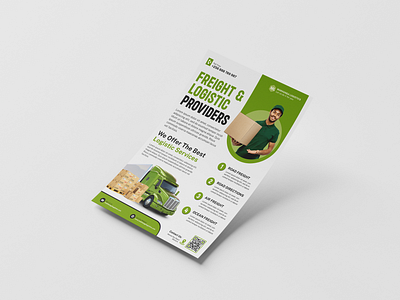 Transport service flyer branding design graphic design ux