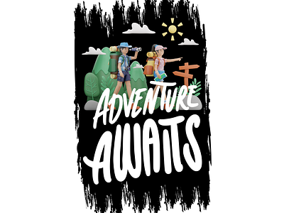 Adventure Awaits adventure bolddesign creativity design explore graphic design inspiration journey naturelovers positivevibes travel traveldesign typography visualart wanderlust