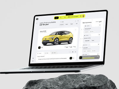 Car Rental AI Assistant Dashboard ai app assistant auto car crm dashboard design interface product saas ui ux web