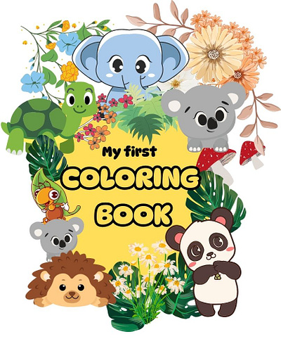 🌟 "My First Coloring Book" 🌟 animals book cover kids coloring