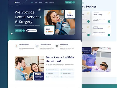 Dental Service landing page design . branding dentalcare dentalimplants dentalsurgery design typography ui ux