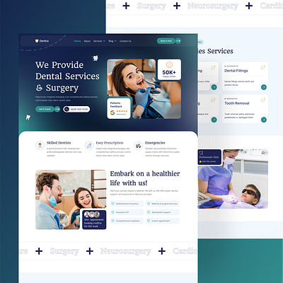 Dental Service landing page design . branding dentalcare dentalimplants dentalsurgery design typography ui ux