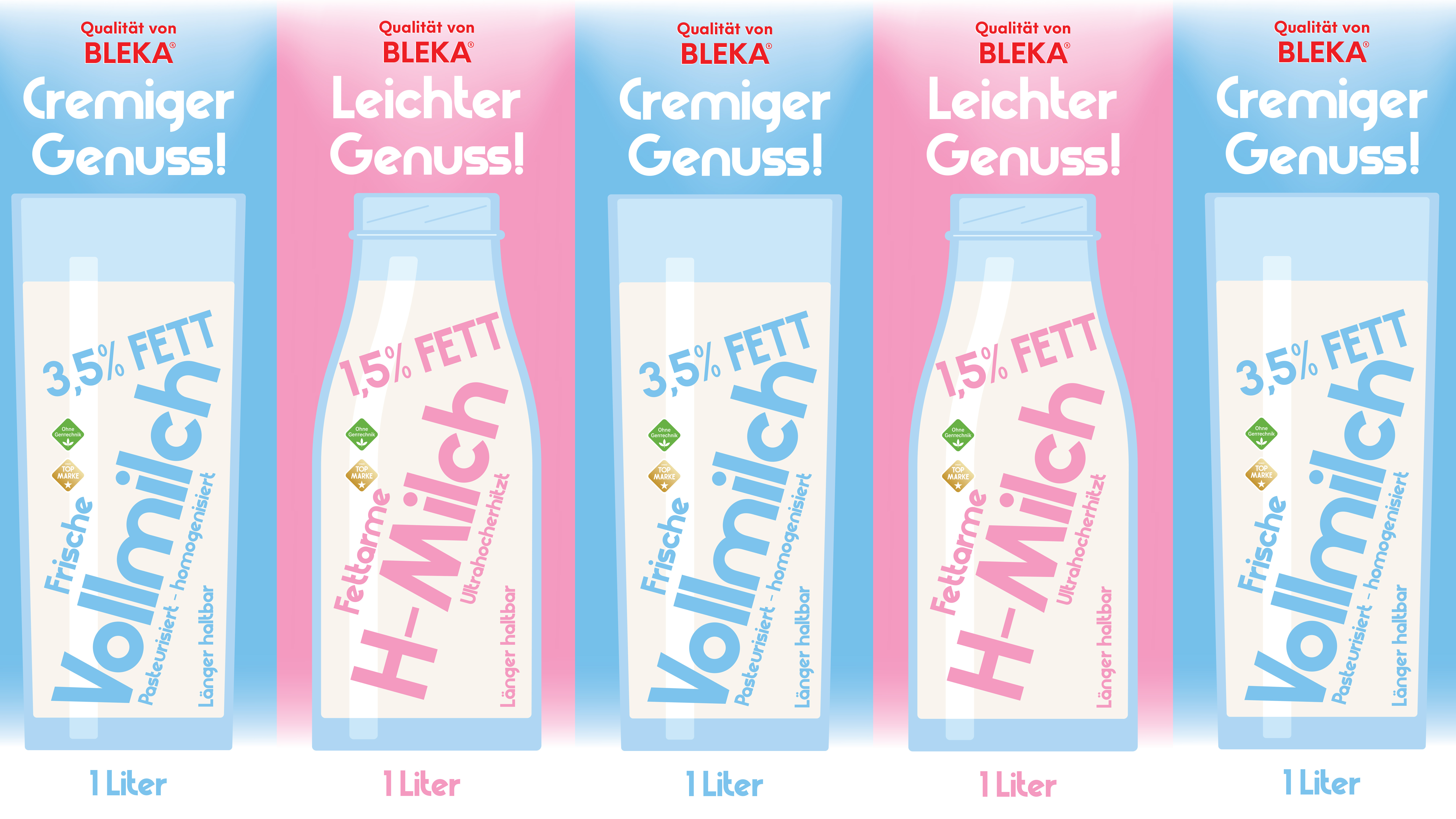 Bleka Milch bavaria bayern bleka branding design deutschland germany grafikdesigner graphic design illustration milch munich packaging design redesign verpackungsdesign