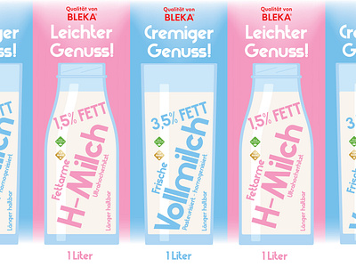 Bleka Milch bavaria bayern bleka branding design deutschland germany grafikdesigner graphic design illustration milch munich packaging design redesign verpackungsdesign