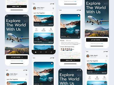 WeTravel 2.0 - Travel Mobile App UI adventure app attraction booking holiday light mode mobile app product design ticket tourism travel travel app travel service travelling trip ui ui design ui kit uiux vacation