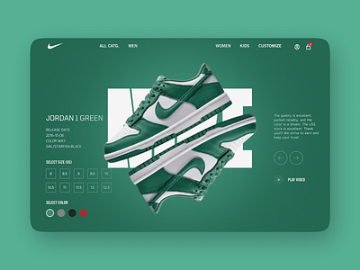 Nike Animation Design design graphic design ui uiux web website