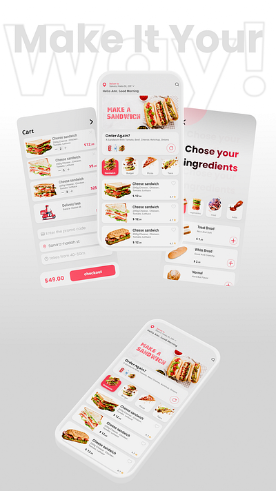 "FoodStar" Food Delivery Mobile App - UX UI Design 3d delivery figma food moblie app online order sandwich ui ui ux ux