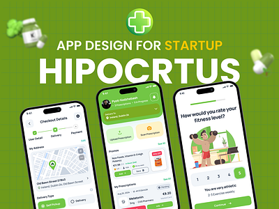 💊 Hipocrtus - Pharmacy & Medicine Finder Mobile App Design 🏥📱 app app design branding design doctor doctor mobile app graphic design hipocratus hospital app illustration logo medical medicine app medicine finder app mobile doctor app pharmacy app pharmacy finder app ui ux vector