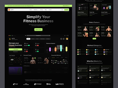 Gym Management - Landing Page admin management dashboard design fitness landing page fitness management gym landing page gym management landing page design management dashboard management web design saas saas dashboard saas fitness saas fitness landing page saas gym saas gym landing page saas landing page saas management saas ui design saas workout tracker workout tracker