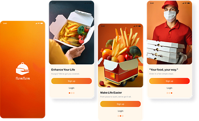 NomNom -->Food delivery App app design graphic design ui ux