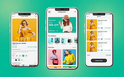 Clothing Store | E-commerce App UI Design adobe xd apps design ui design branding business portfolio clothing apps e commerce app eshop figma ui design mobile app mobile app ui ui ui design uiux design