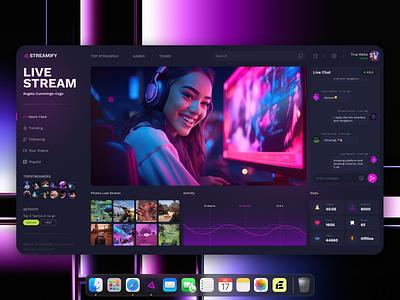 Streamify | Streaming platform figma gaming livestram stream streaming ui ux web3