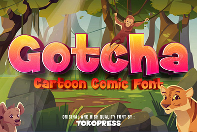 Gotcha – Comic Font cartoon font children font comic font kids font modern font