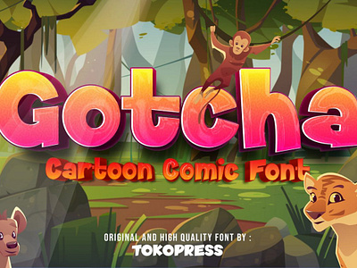 Gotcha – Comic Font cartoon font children font comic font kids font modern font