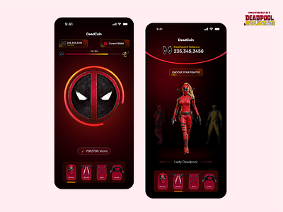 DEADPOOL WEB3 Telegram App bot agency bot crypto game product design tap tap telegram ton network ui uk us ux web3