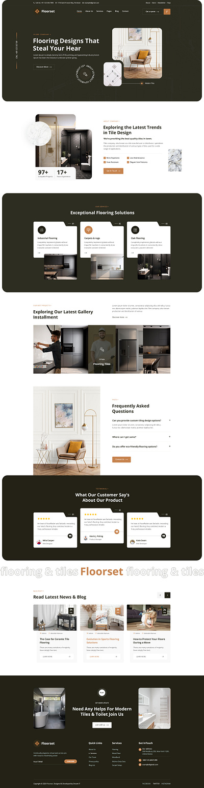 Floorset – Flooring Companies & Floor Repair WordPress Theme