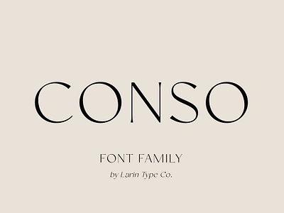 Conso Font Family advertising banner conso font family contrast font elegant sans fashion font flyer logo font logotype font luxury font magazine font package packaging poster font sans serif font title font web banner web font webinar slide deck wedding font