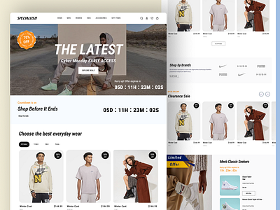 Ecommerce Website Design e commerce ecommerce fashion landing page design landingpage shopping ui design website website design