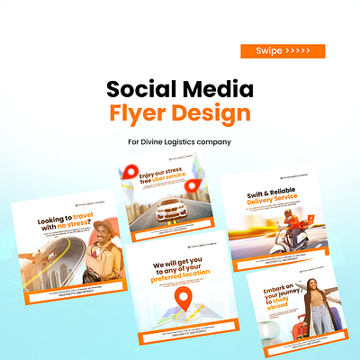 Social Media Flyer Design for DIVINE LOGISTICS COMPANY branding graphic design logo