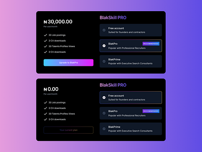 BlakSkill - Pricing Modal