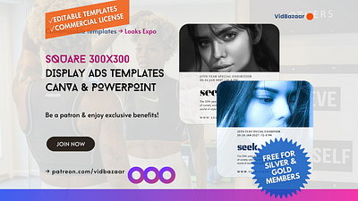 Editable 1:1 Canva & PPT Display Ads with Beautiful Animations advertising animation branding canva google ads powerpoint template