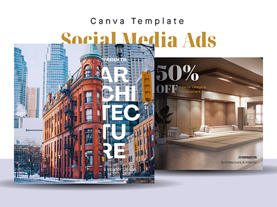 Social Media Ads Template - Canva 03 ads advertising apartment architecture canva free freebies housing interior real estate social social media template