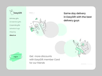 EasyGift - Your Online Gift Shop branding easygift figma gifts giftshop green grey onlineshop presents ui ux webdesign