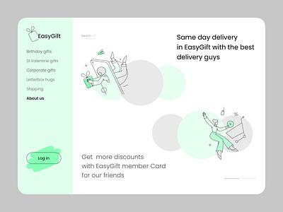 EasyGift - Your Online Gift Shop branding easygift figma gifts giftshop green grey onlineshop presents ui ux webdesign