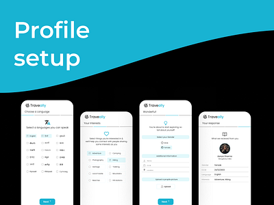 User profile setup mobile app new user profile profile settings profile setup profile setup screen setup profile user profile