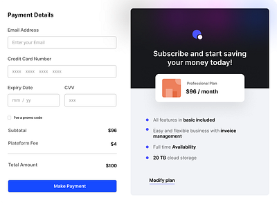 Credit Card Checkout Form card credit card checkout form figma hero redesign ui visiting cards website page