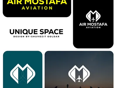 AIR MOSTAFA AVIATION LOGO DESIGN , SELL THIS LOGO 3d branding graphic design logo motion graphics ui