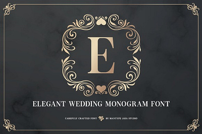 Elegant Wedding Monogram Font business font chic font decorative decorative font display font floral font love love font wedding floral wedding font