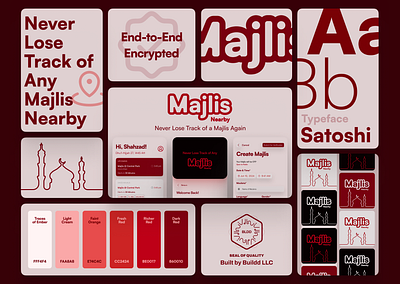 MajlisNearby™️ - A UX Case Study adobe xd agency app app design bento branding creative design figma graphic design ios landing page logo maroon red ui uiux user experience web design