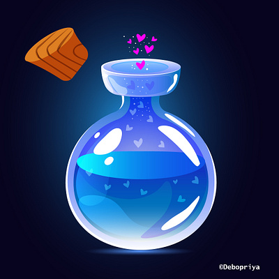 Love Potion 2d illustration branding design graphic design illustrations love potion illustrations vector