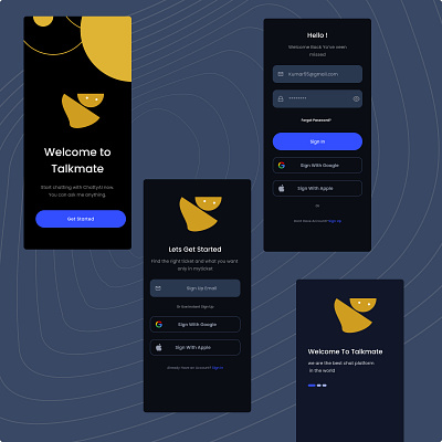 Talkmate login page 3d app branding design graphic design illustration login logo mobile page ui uiux ux website