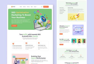 SEO agency agency branding design figma landing page seo ui ux website