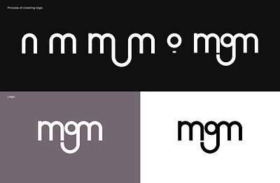 Process of work on MGM project branding graphic design logo ui